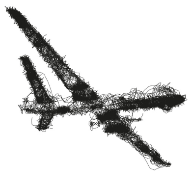 Line drawing of a drone