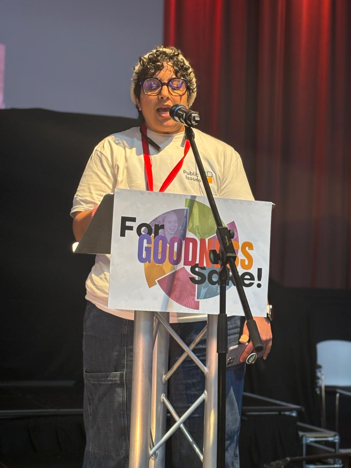 Isaac Sutherland-Cash speaking at ForGood25